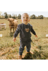 PETIT LEM 2PC SWEATSHIRT & PANT - HIGHLAND COW