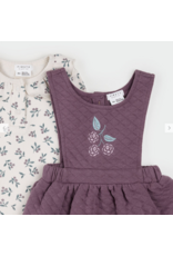 PETIT LEM 2PC QUILTED OVERALL DRESS SET