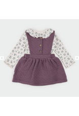 PETIT LEM 2PC QUILTED OVERALL DRESS SET