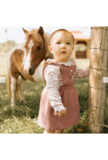 PETIT LEM 2PC QUILTED OVERALL DRESS SET