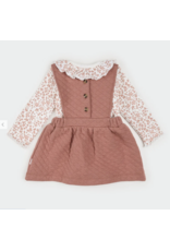PETIT LEM 2PC QUILTED OVERALL DRESS SET