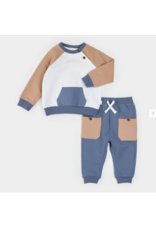 PETIT LEM 2PC MOCHA & INDIGO COLOR BLOCK SET