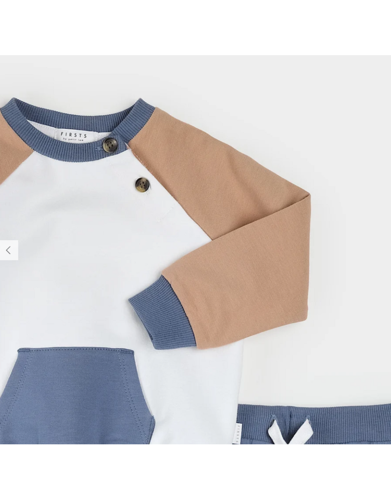 PETIT LEM 2PC MOCHA & INDIGO COLOR BLOCK SET