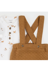 PETIT LEM 2PC QUILTED OVERALL SET - FOX