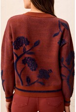 TRIBAL L/S CREW NECK SWEATER - CEDAR