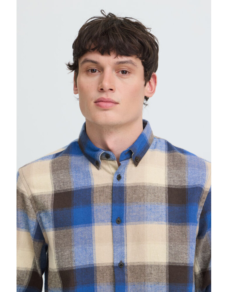 BLEND CODY BUTTON UP SHIRT - BLUE QUARTZ