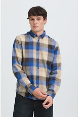 BLEND CODY BUTTON UP SHIRT - BLUE QUARTZ