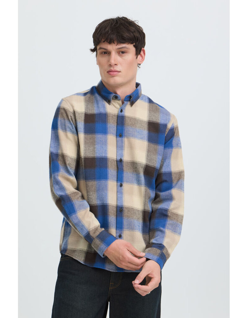 BLEND CODY BUTTON UP SHIRT - BLUE QUARTZ