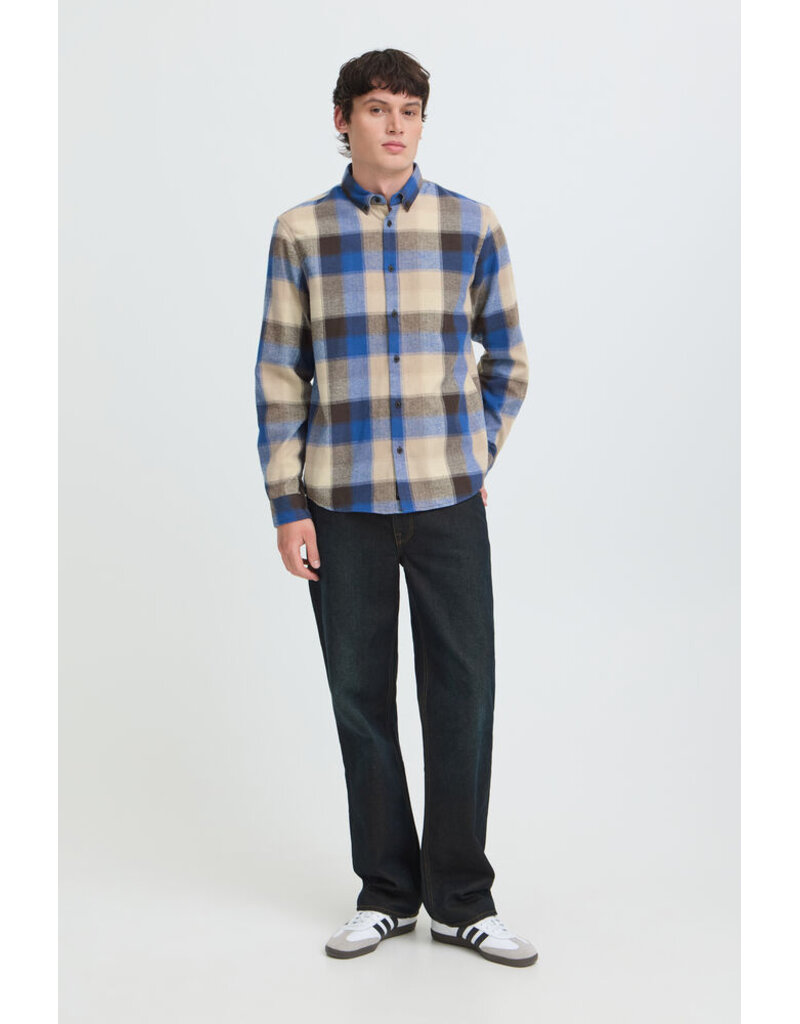 BLEND CODY BUTTON UP SHIRT - BLUE QUARTZ
