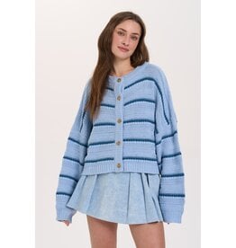 24COLOURS BLUE KNIT CARDIGAN