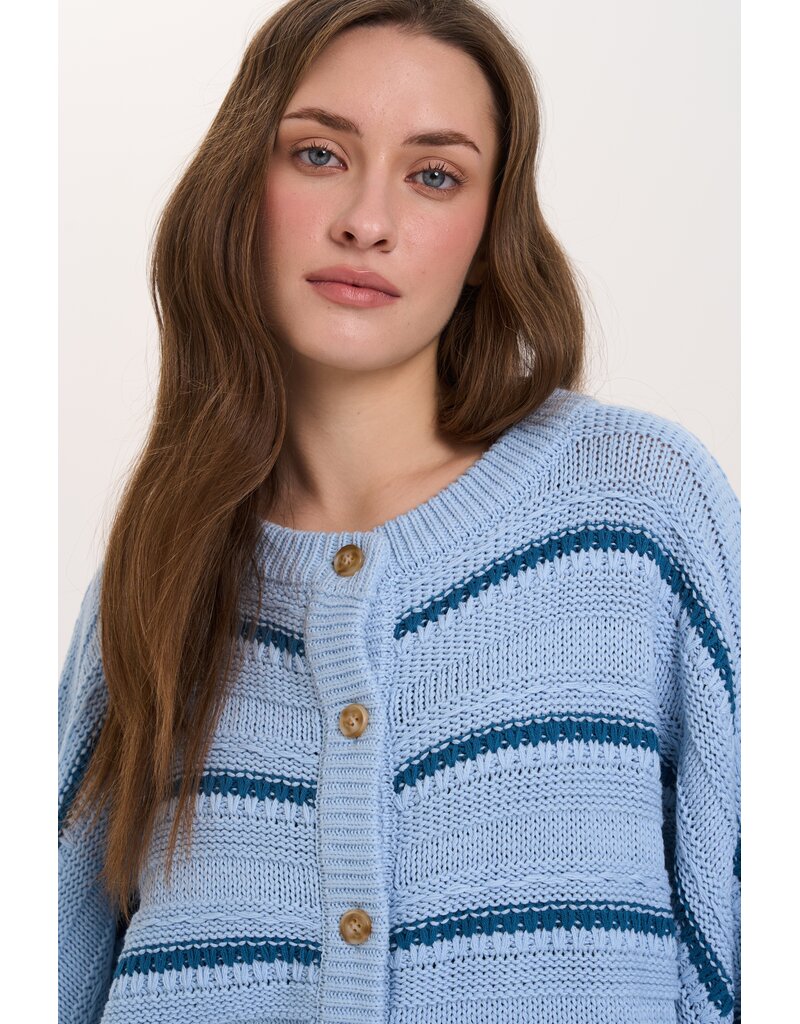 24COLOURS BLUE KNIT CARDIGAN