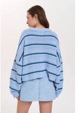 24COLOURS BLUE KNIT CARDIGAN