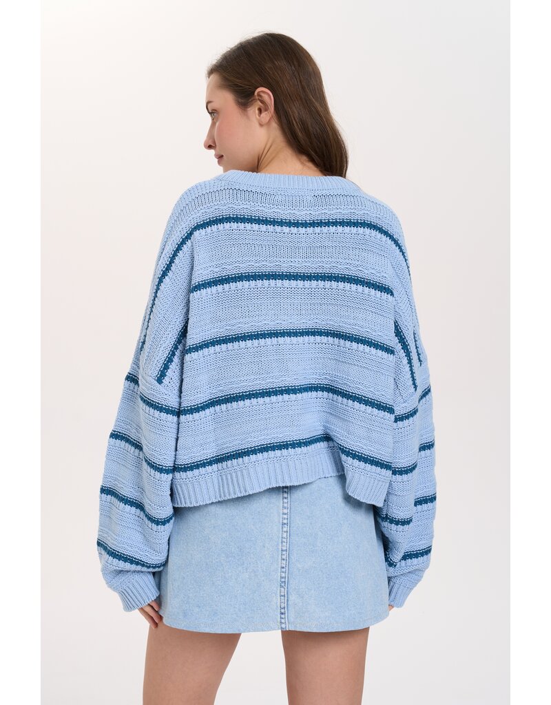 24COLOURS BLUE KNIT CARDIGAN