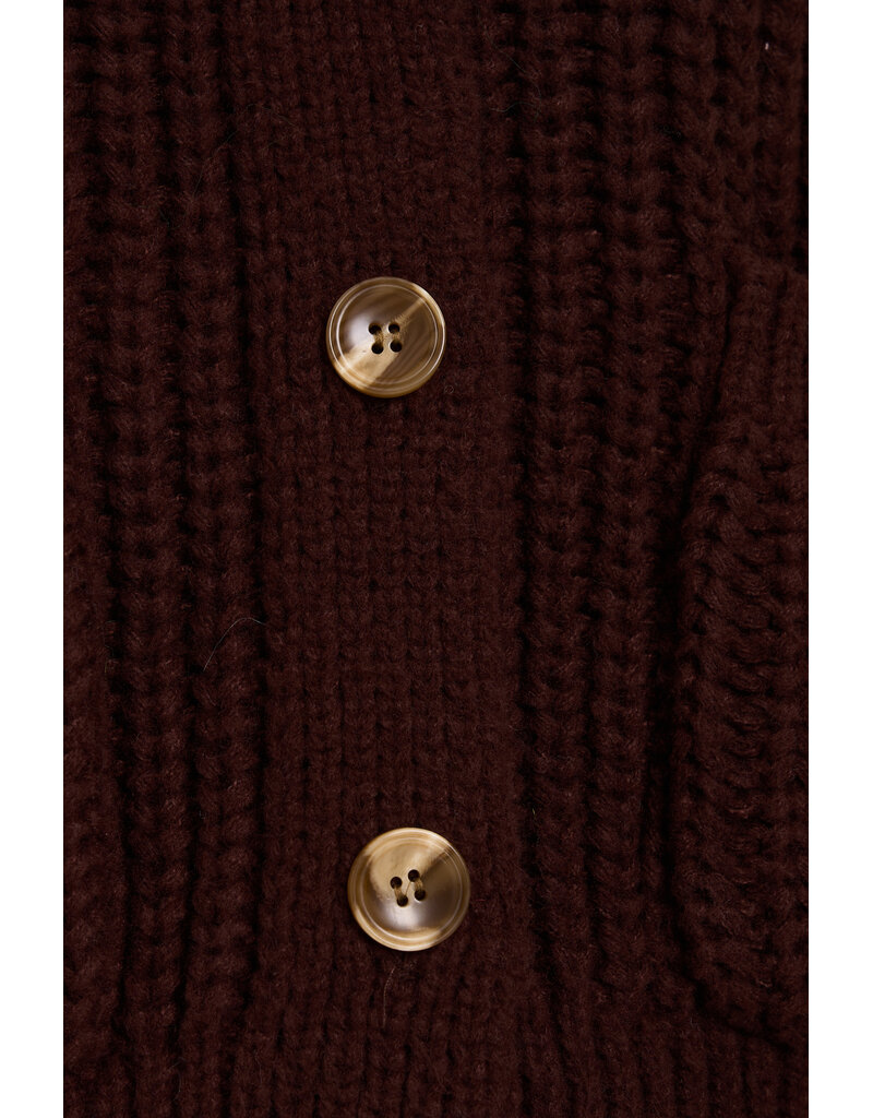 24COLOURS BROWN KNIT CARDIGAN