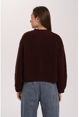 24COLOURS BROWN KNIT CARDIGAN