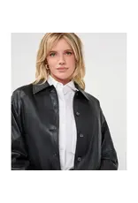 CROPPED VEGAN LEATHER JACKET