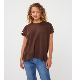 FINE KNIT TOP WITH BUTTONS