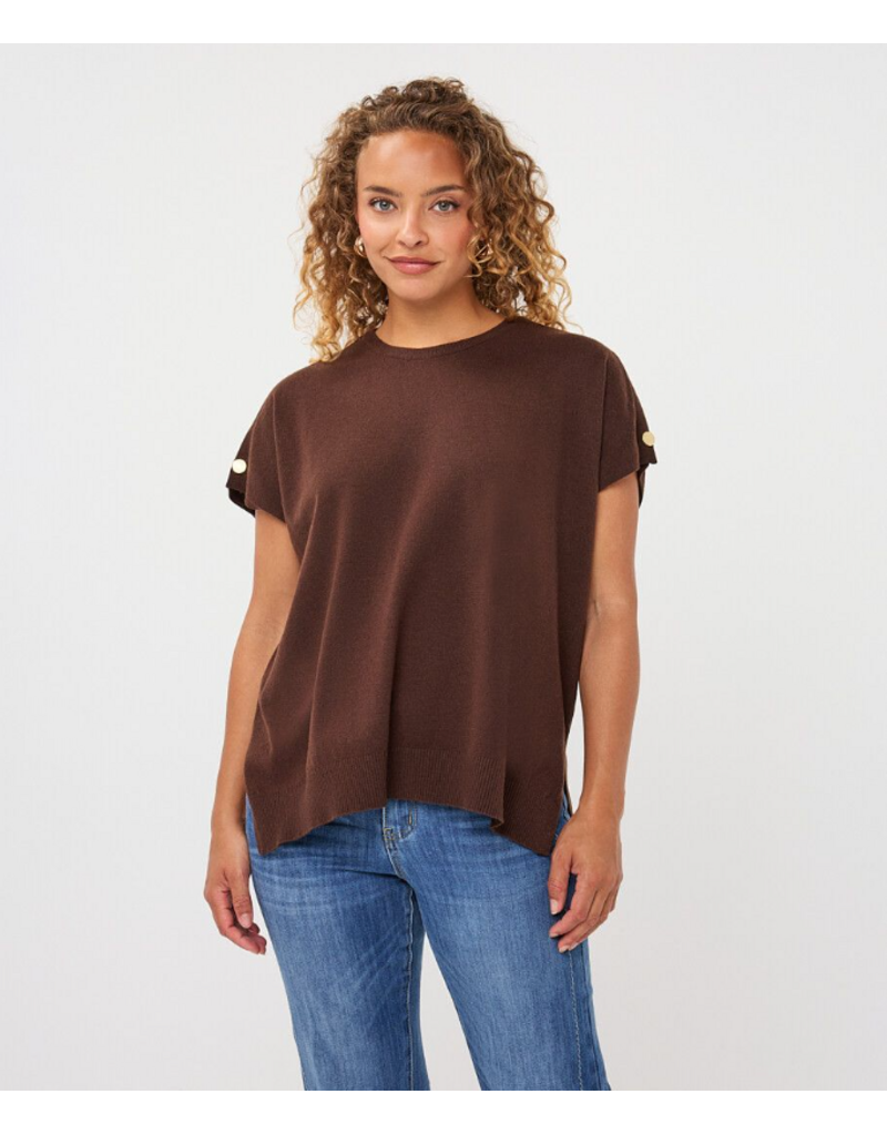FINE KNIT TOP WITH BUTTONS