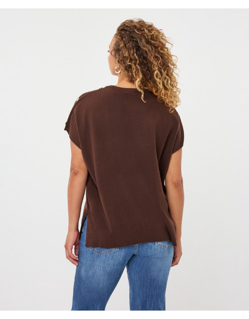 FINE KNIT TOP WITH BUTTONS
