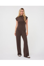 BROWN KNITTED TROUSERS