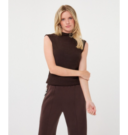 FINE KNIT SLVLESS TURTLENECK TANK