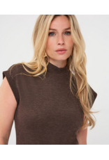 KNITTED TOP W/ CAP SLEEVE