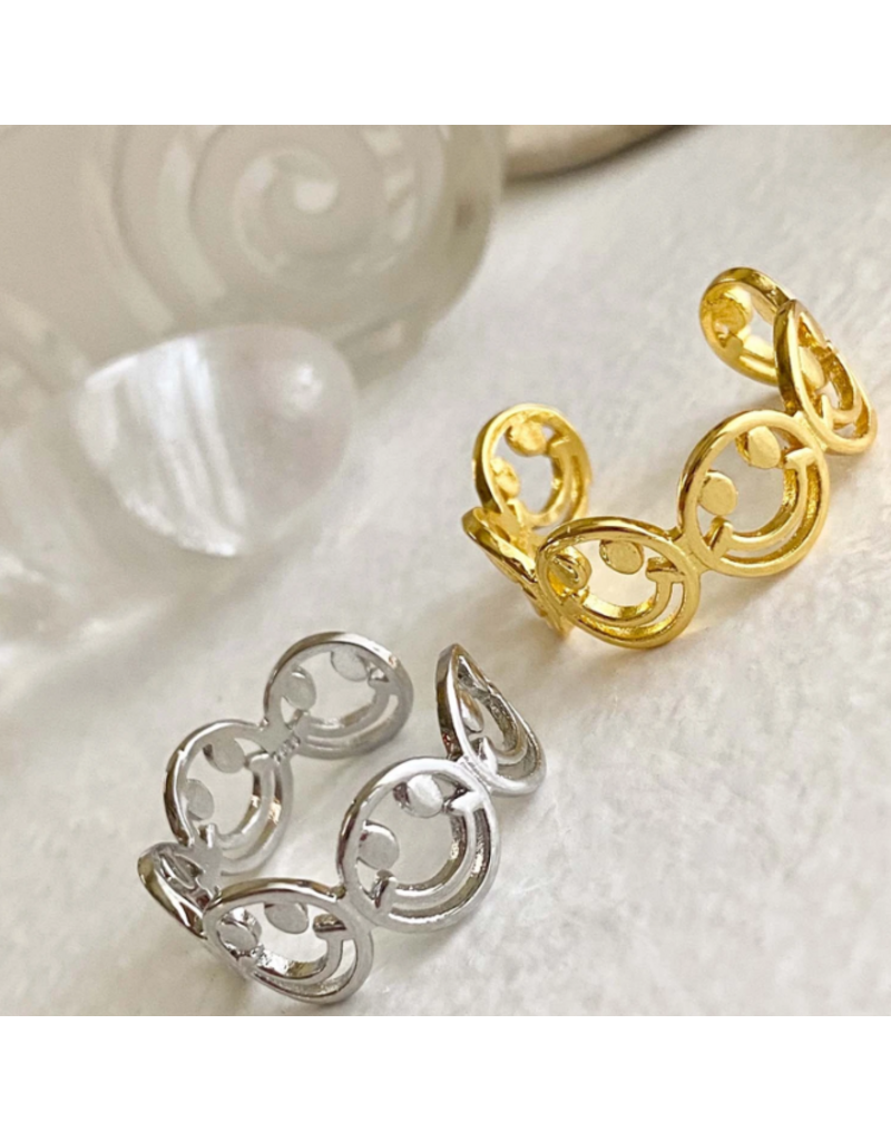 PIKA & BEAR DONT WORRY BE HAPPY CHAIN RING