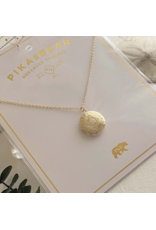 PIKA & BEAR ADELAIDE ORNATE ROUND LOCKET NECKLACE - GOLD
