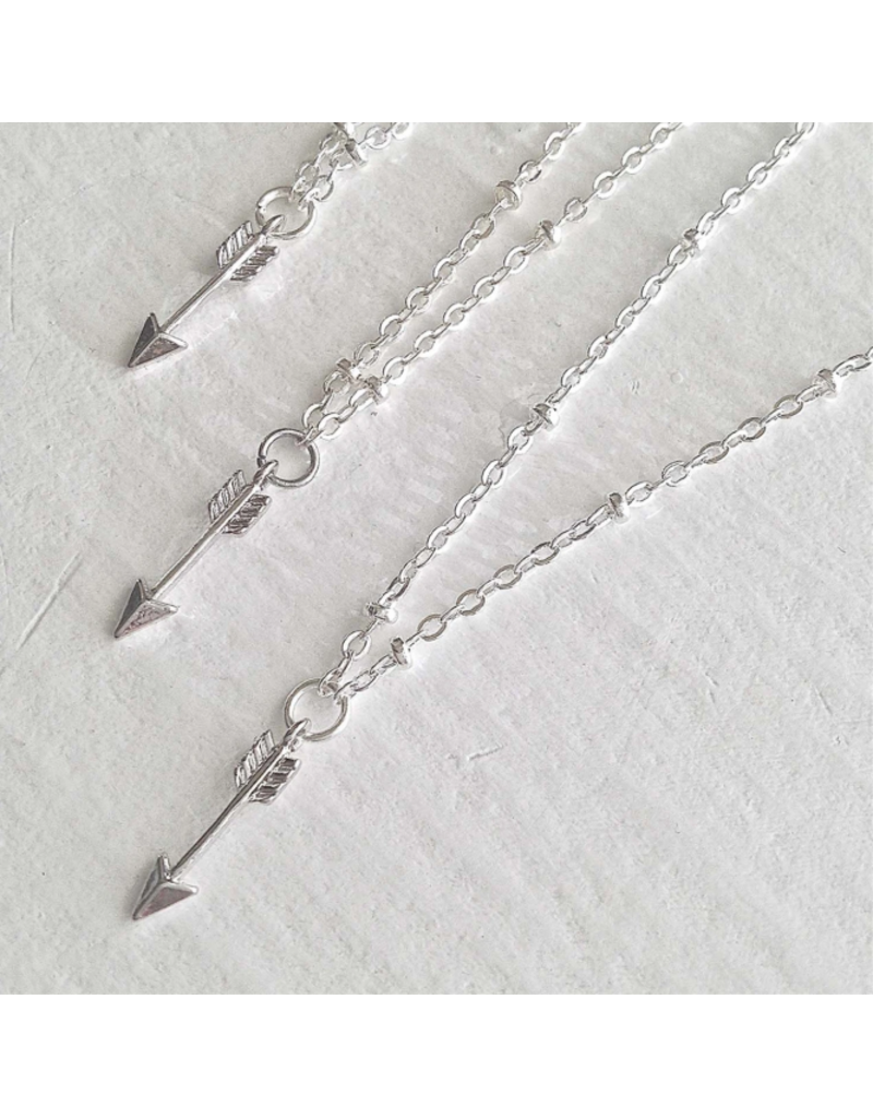 PIKA & BEAR BULLSEYE TINY ARROW NECKLACE