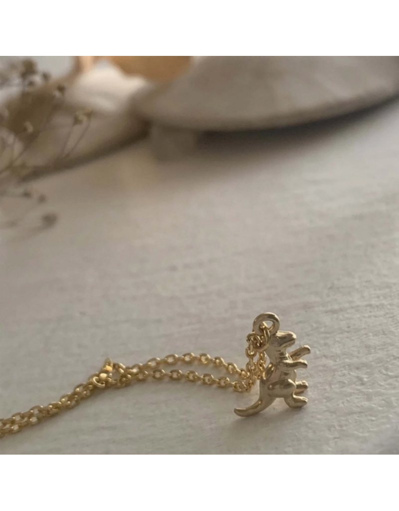 PIKA & BEAR SCOTTY TINY T-REX DINOSAUR NECKLACE