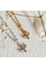 PIKA & BEAR WILDFLOWERS TINY BEE NECKLACE