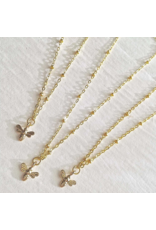 PIKA & BEAR WILDFLOWERS TINY BEE NECKLACE