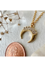 PIKA & BEAR KHONSU CRESCENT MOON NECKLACE - GOLD