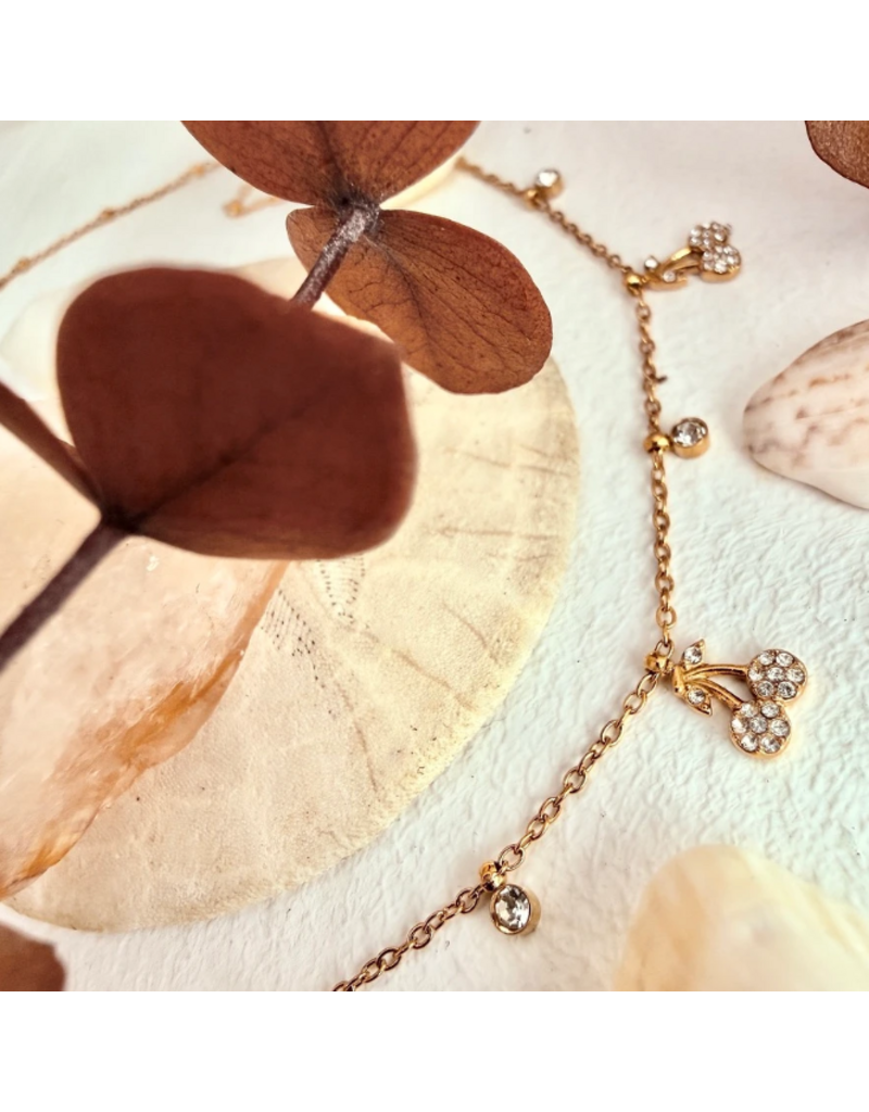 PIKA & BEAR CHERRY BOMB CHARM NECKLACE