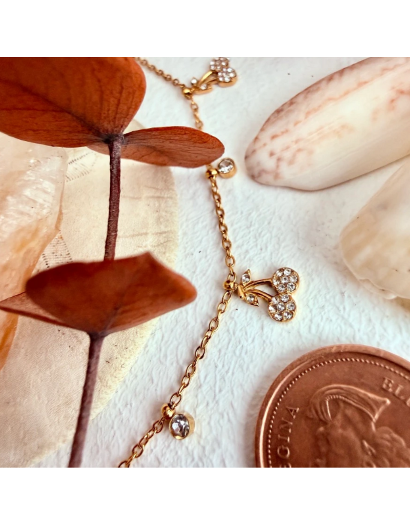 PIKA & BEAR CHERRY BOMB CHARM NECKLACE