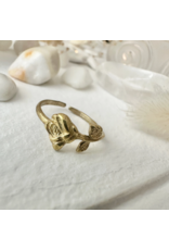 PIKA & BEAR BEAUMONT ROSE RING RAW BRASS