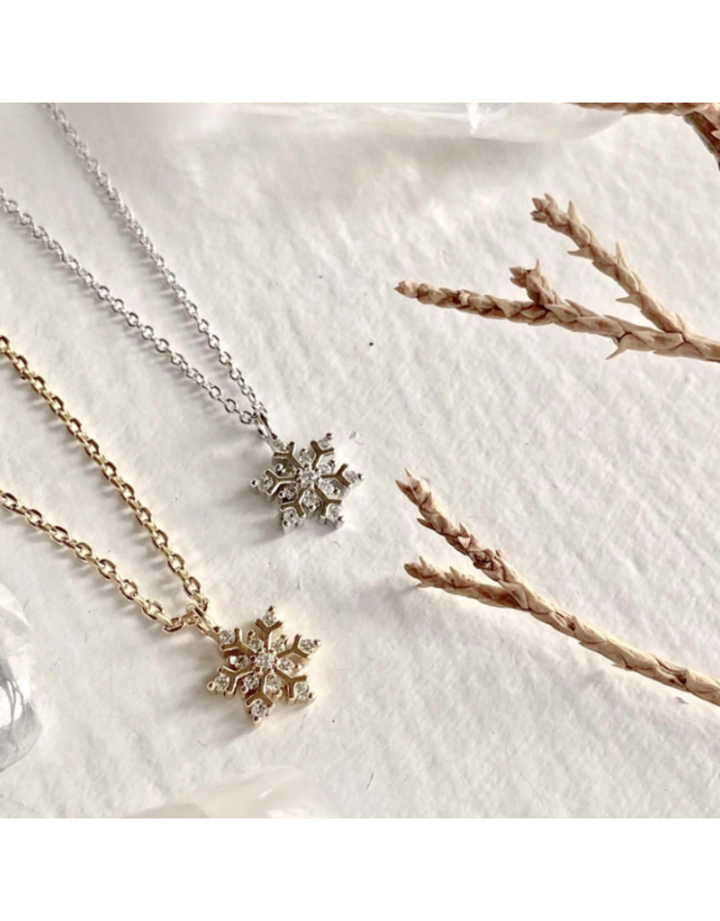 PIKA & BEAR NORQUAY SNOWFLAKE CHARM NECKLACE
