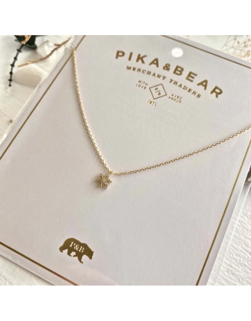 PIKA & BEAR NORQUAY SNOWFLAKE CHARM NECKLACE