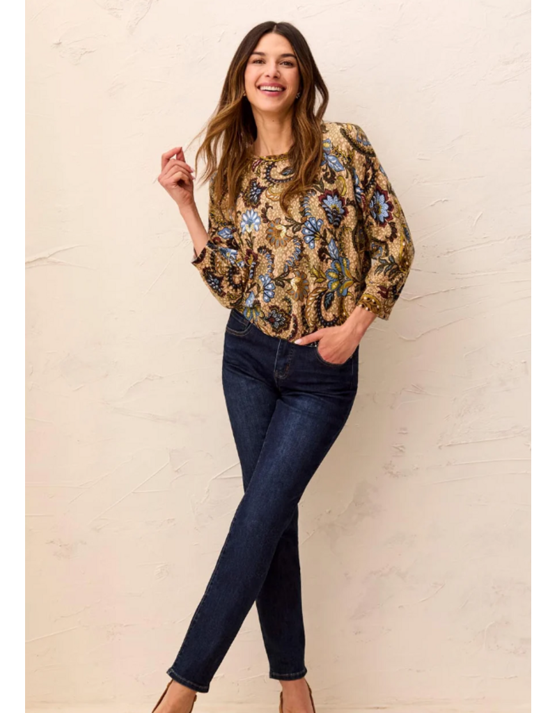 TRIBAL SOPHIA CURVY STRAIGHT LEG JEANS - DEEP OCEAN