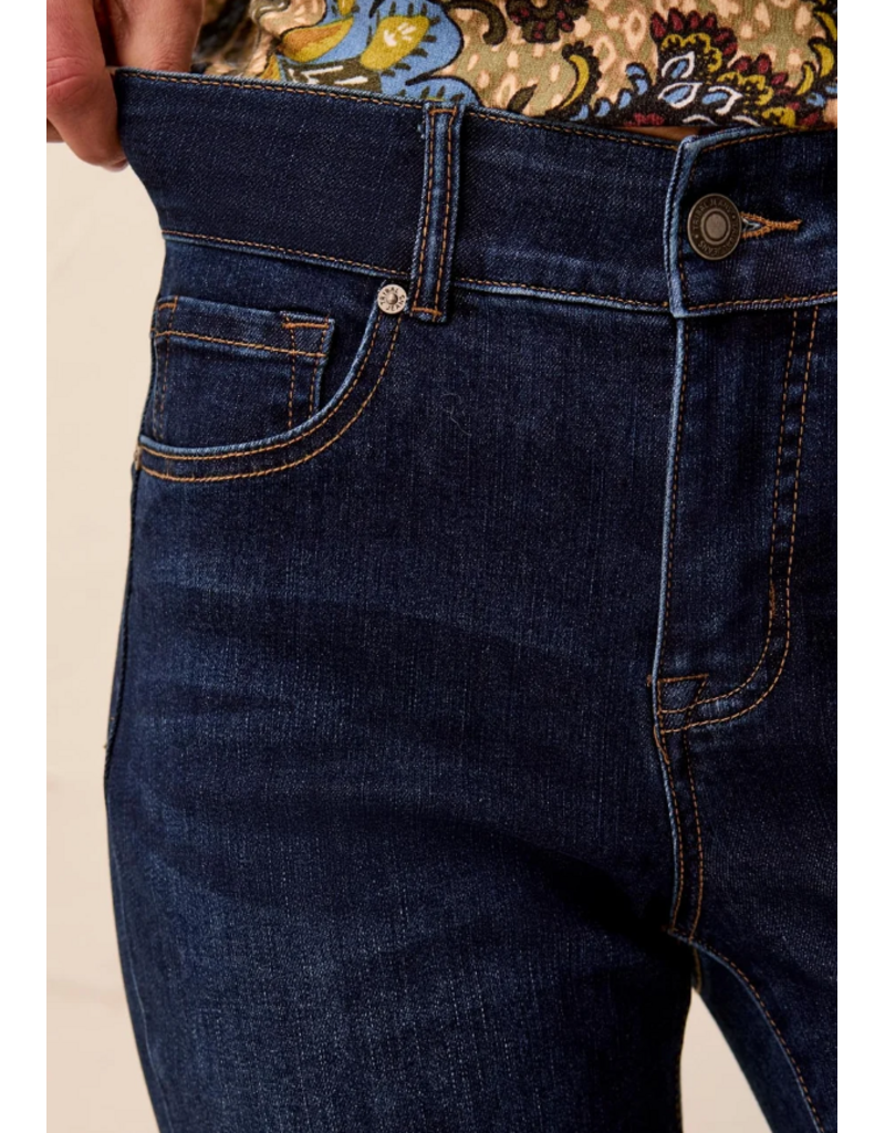 TRIBAL SOPHIA CURVY STRAIGHT LEG JEANS - DEEP OCEAN