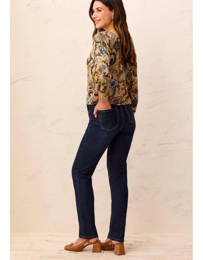 TRIBAL SOPHIA CURVY STRAIGHT LEG JEANS - DEEP OCEAN