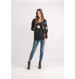 EMBROIDERED FLORAL CARDIGAN