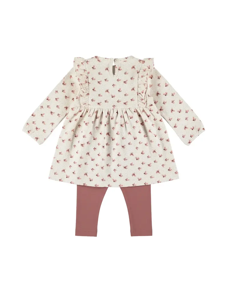 DIRKJE 2PC SET - FLORAL DRESS + LEGGINGS