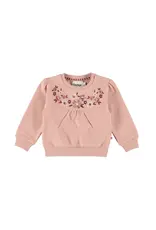 DIRKJE PINK SWEATER W/ FLORAL PRINT