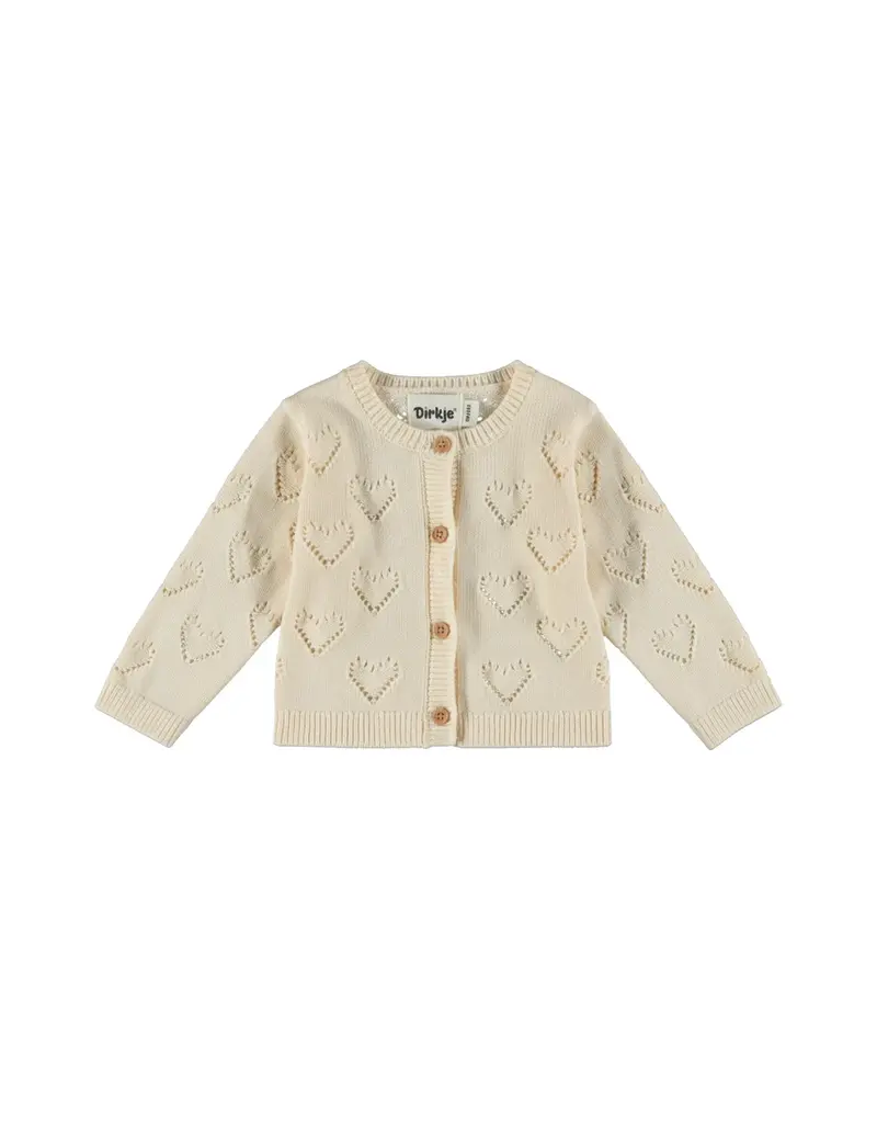 DIRKJE KNIT CARDIGAN W/ HEARTS