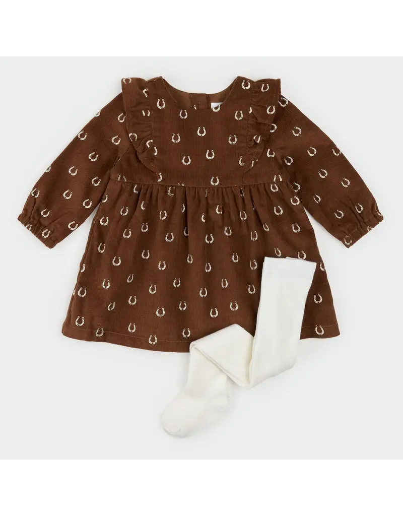 PETIT LEM 2PC HORSESHOE DRESS & LEGGINGS