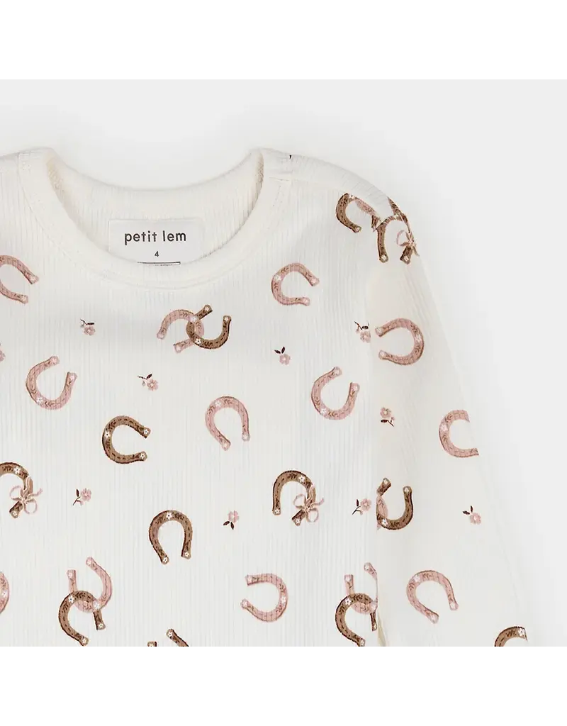 PETIT LEM 2PC HORSESHOE PAJAMA SET