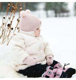 CALI KIDS KNIT MITTEN W. CORD  (0 - 9 MONTHS) (2670)
