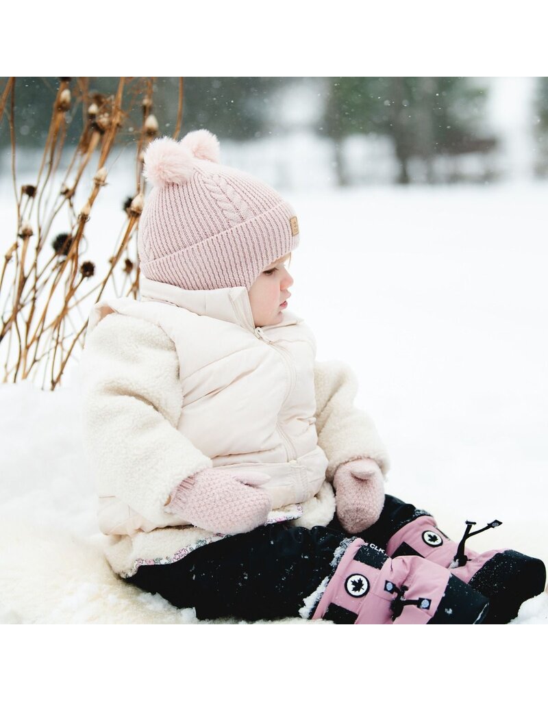 CALI KIDS KNIT MITTEN W. CORD  (0 - 9 MONTHS) (2670)