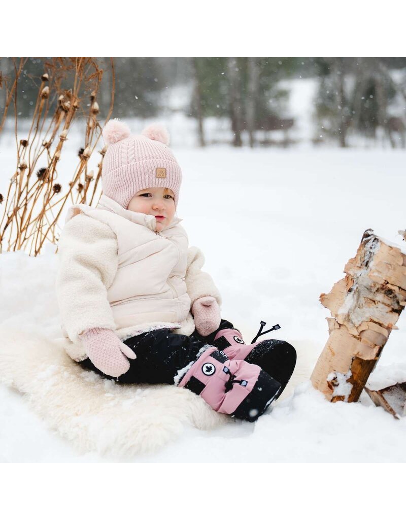 CALI KIDS KNIT 2 POM POM HAT (0 - 3 MONTH) (2600)